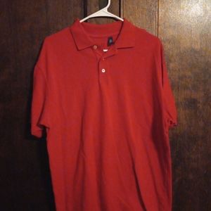 Gap: red short sleeve heavy knitted polo